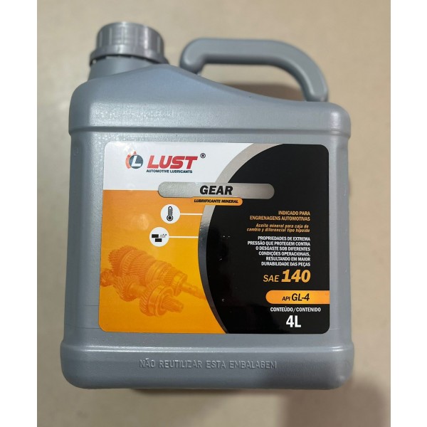 Lubrificante Mineral para Engrenagens Automotivas SAE 140 API GL-4 - 4L