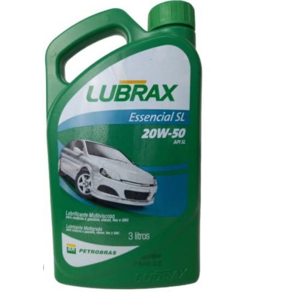Lubrificante Multiviscoso Lubrax Essencial SL 20W-50 - 3 Litros