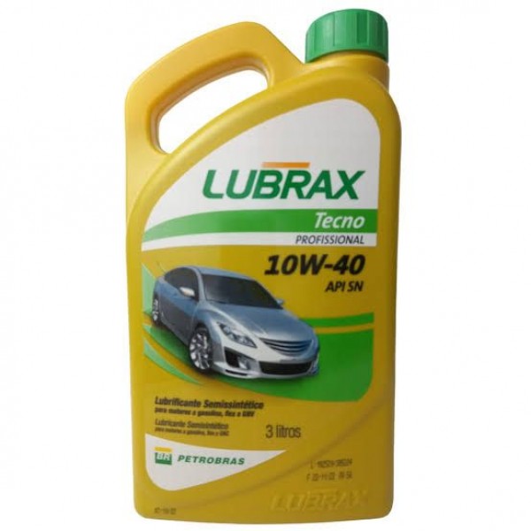 Lubrificante Semissintético Lubrax Tecno 10W-40 API SN - 3 Litros