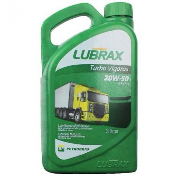 Lubrificante Lubrax Turbo Vigoros 20W-50 - 3 Litros