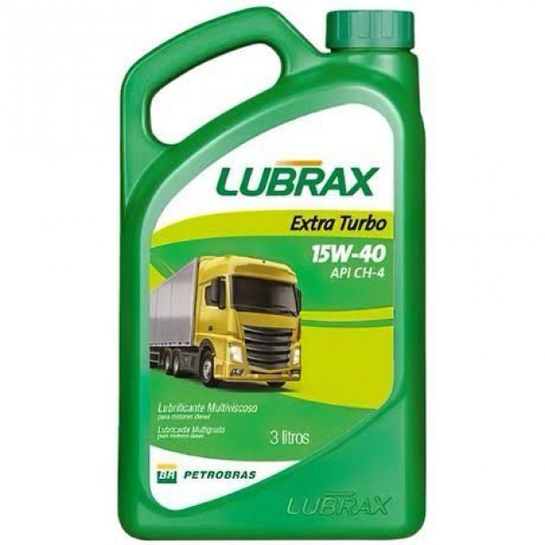 Lubrificante Multiviscoso Lubrax Extra Turbo 15W-40 API CH-4 - 3 Litros