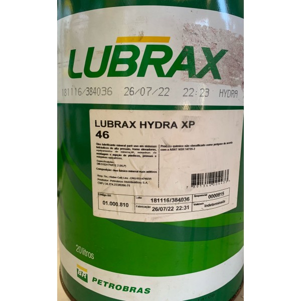 Lubrificante Mineral Lubrax Hydra XP 46