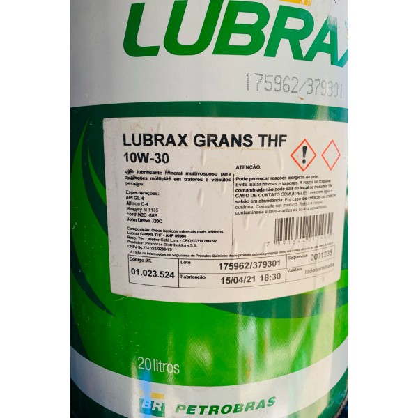 Lubrificante Lubrax Grans THF 10W-30