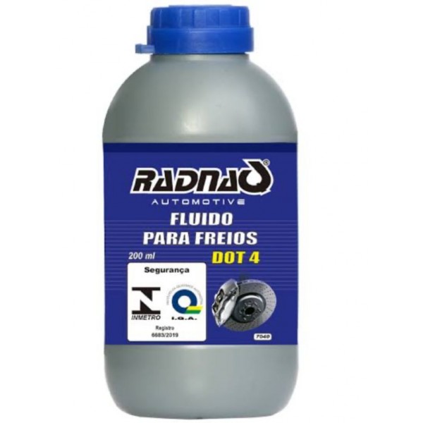 Fluido para Freios Radnaq DOT 4 - 200 ml