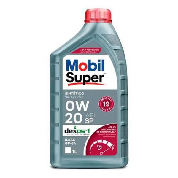 Óleo Lubrificante Sintético Mobil Super 0W-20