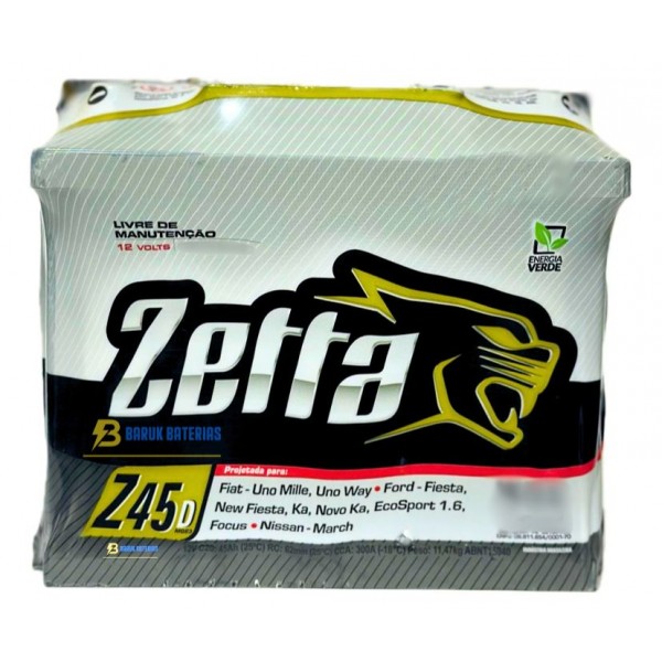Bateria Automotiva Zetta Z45D 12V