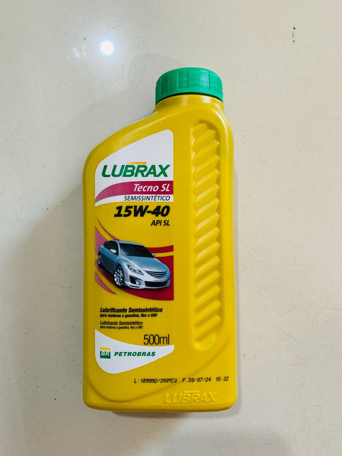 Óleo Lubrificante Semissintético Lubrax Tecno SL 15W-40 500ml