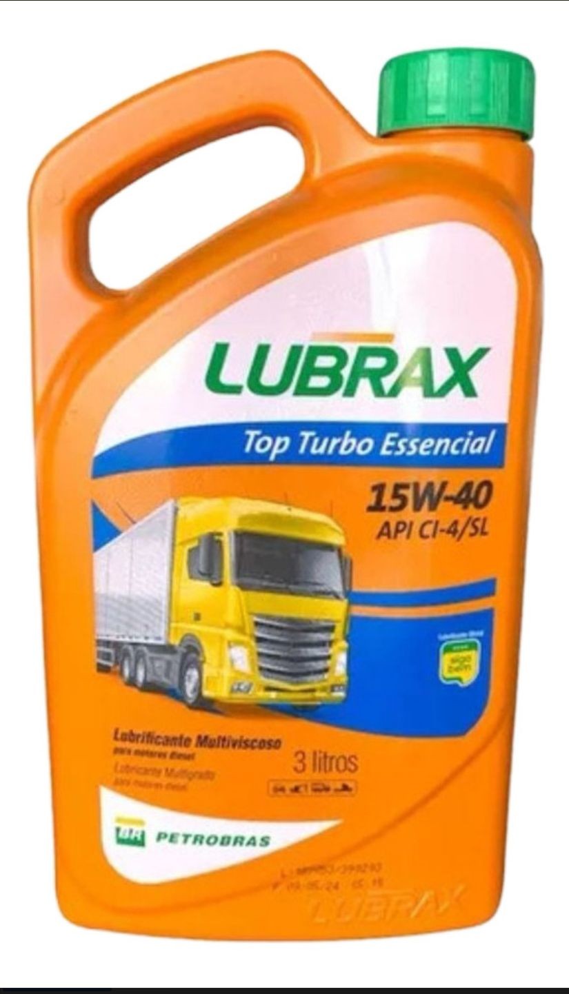 Óleo Lubrificante Lubrax Top Turbo Essencial 15W-40 API CI-4/SL 3L