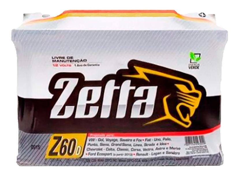 Bateria Automotiva Zetta Z60D 12V
