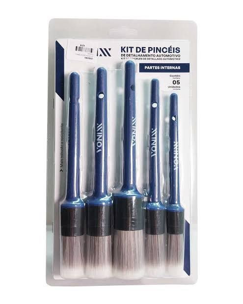 Kit de Pincéis para Detalhamento Automotivo Vonixx
